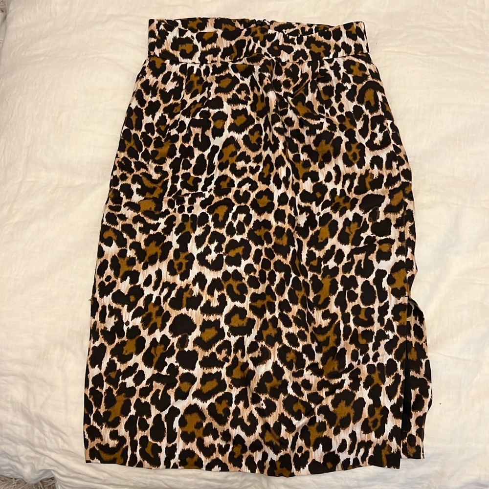 JCrew leopard pencil skirt